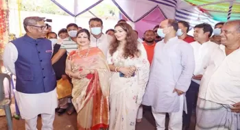 বিএনপি নেতা গয়েশ্বরের বাড়িতে প্রতিমন্ত্রী নসরুল হামিদ